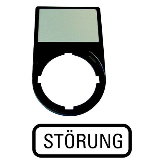 Eaton Tastenzusatzschildträger M22 M22S-ST-D8, 50x30x4mm, Schwarz