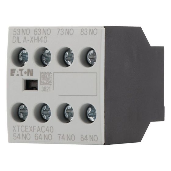 Eaton Hilfsschalterbaustein DILA DILA-XHI40, 4-polig, 16A, Schraubklemmen, Frontbefestigung