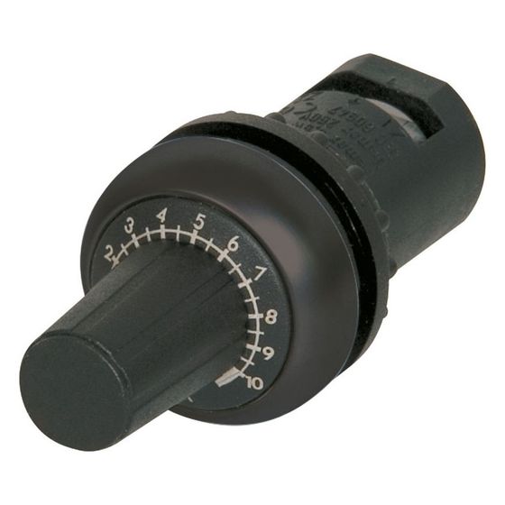 Eaton Potentiometer M22 M22S-R10K, 22,5mm, 10kOhm, 0,5W, Schwarz