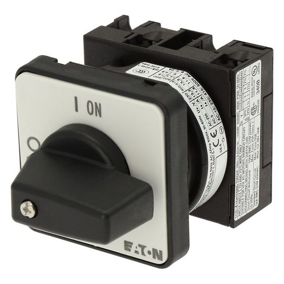 Eaton EIN-AUS-Schalter T0 T0-1-8200/E, 20A 5,5kW 90 Grad, Kunststoff, Schwarz