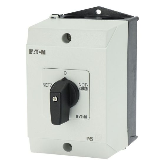 Eaton Umschalter T0 T0-4-8902/I1, 20A, 4 Baueinheiten, IP65, Kunststoff, Netz-0-Notstrom
