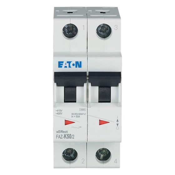 Eaton Leitungsschutzschalter xEffect FAZ-K50/2, 50 A, 2-polig, 400 V, IP20
