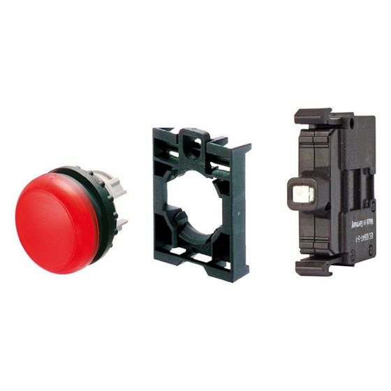Eaton Leuchtmelder RMQ-Titan M22-L-R-LED-BVP, 22,5mm, Rot, Chrom