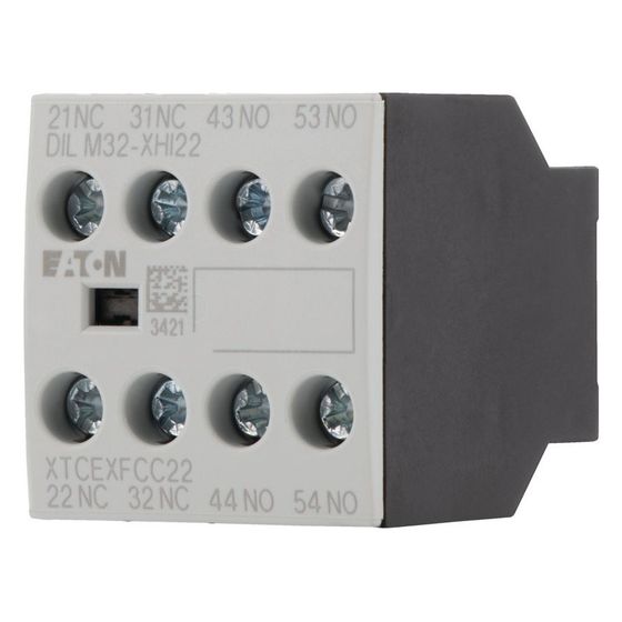 Eaton Hilfsschalterbaustein DILM DILM32-XHI22, 4-polig, 2 S, 2 Ö, Frontbefestigung, Schraubklemmen