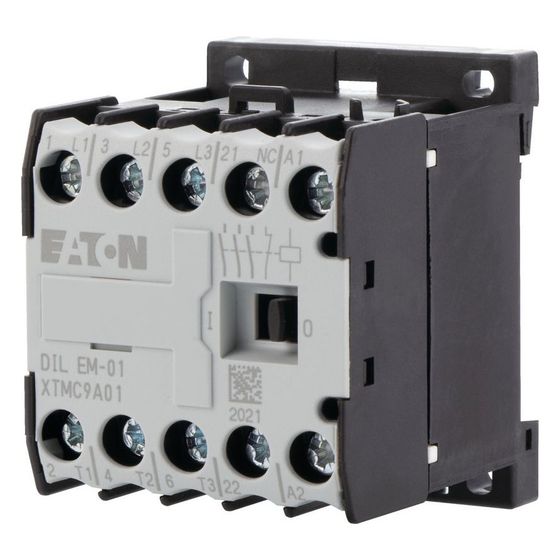 Eaton Leistungsschütz DILEM DILEM-01-G(24VDC), 4kW, 3-polig, 24V DC, 1 Ö, Schraubanschluss, 010343