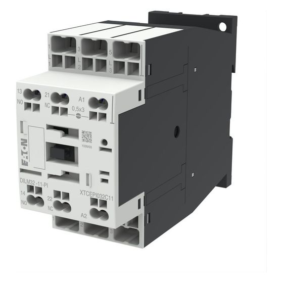 Eaton Leistungsschütz DILM32-11, 3-polig 15kW, 230V 50Hz, 240V 60Hz, 1S 1Ö, Push-in-Klemmen, 85x45x115mm