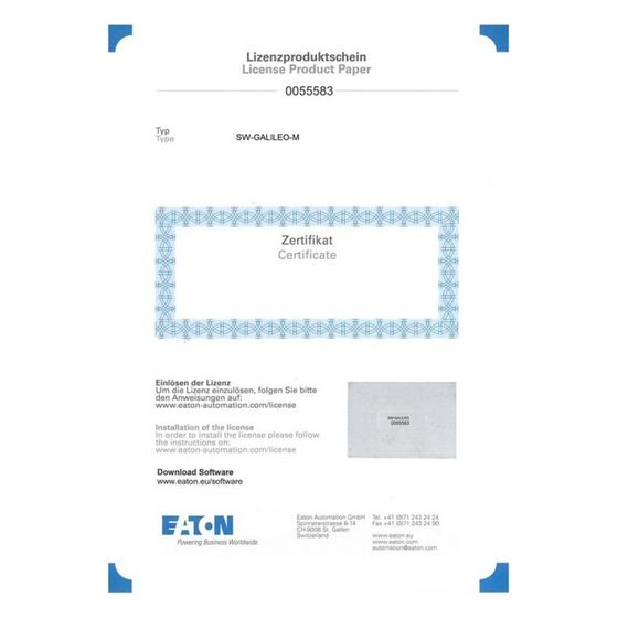 Eaton Visualisierungssoftware GALILEO SW-GALILEO, Mehrplatz-Lizenz