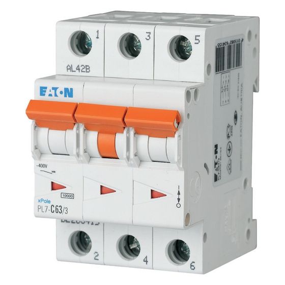 Eaton Leitungsschutzschalter xPole PXL-C63/3, 63A, 400V, 10kA