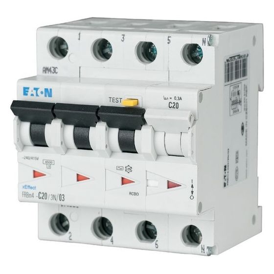 Eaton FI/LS-Schalter FRBm4 FRBM4-C32/3N/003-A, 32A 30mA, 4-polig