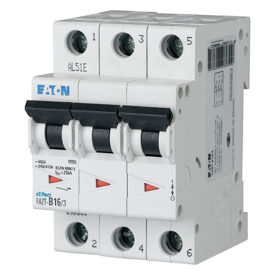 Eaton Leitungsschutzschalter xEffect FAZ-T FAZT-C16/3, 16A, 3-polig, Charakteristik C
