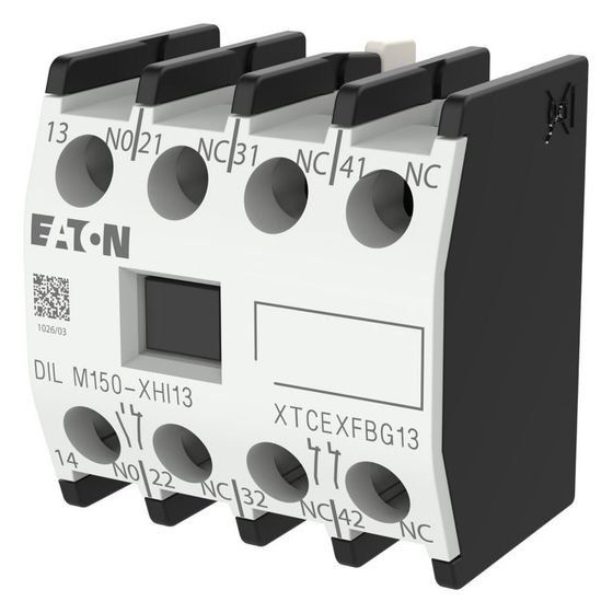 Eaton Hilfsschalterbaustein DILM DILM150-XHI13, 4-polig, 16A, 1S/3Ö, Frontbefestigung, Schraubklemmen