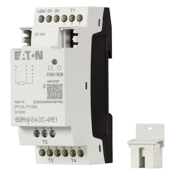 Eaton Ein-/Ausgangserweiterung easyE4 EASY-E4-DC-4PE1, 24V DC, 4 analoge Eingänge, Schraubklemme