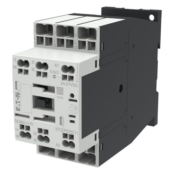 Eaton Leistungsschütz DILM DILM25-11(RDC24)-PI, 3-polig 11kW, 24-27V DC
