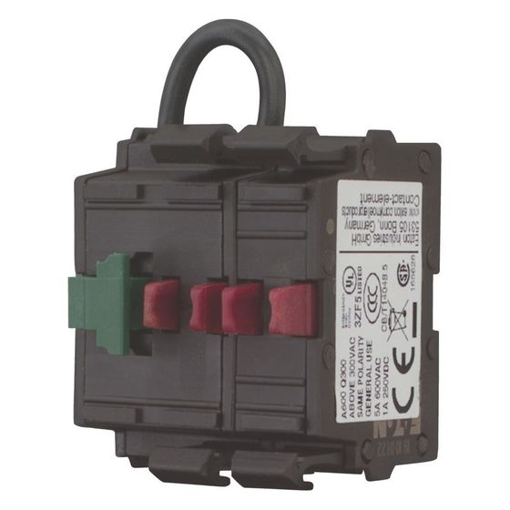 Eaton Kontaktelement M22 M22-K02SMC10, 1 S 2 Ö, Frontbefestigung, Schraubanschluss, 30x32x38mm