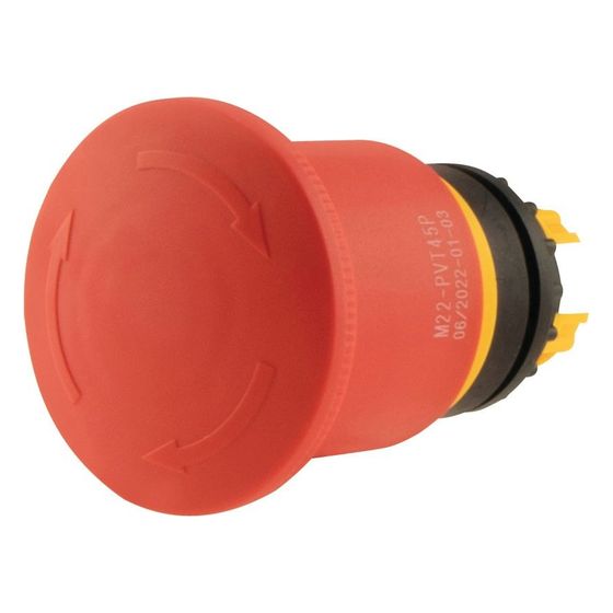 Eaton NOT-HALT-Taste RMQ-Titan M22-PVT45P, 45mm, unbeleuchtet, Drehentriegelung, Rot/Gelb