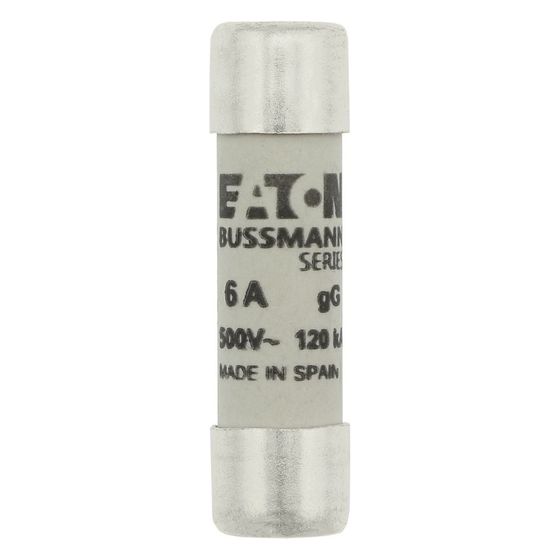 Eaton Sicherungseinsatz Bussmann C10G6, 10x38mm, 6A, 500V, 120kA, gG/gL, Keramiksicherung