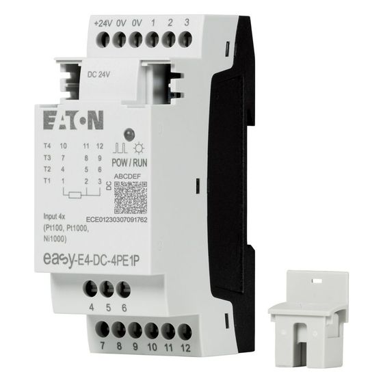 Eaton Ein-/Ausgangserweiterung easyE4 EASY-E4-DC-4PE1P, 4 Analogeingänge, 24V DC, Push-in
