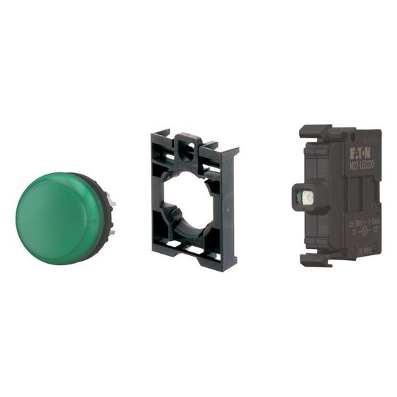 Eaton Leuchtmelder RMQ-Titan M22-L-G-LED-BVP, 22,5mm Lochdurchmesser, Sonstige, Chrom/Grün