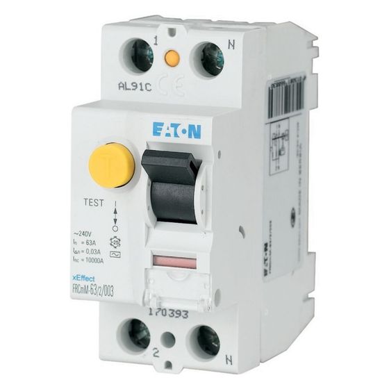 Eaton Fehlerstrom-Schutzschalter xEffect FRCmM-NA FRCMM-25/2/003-A-NA, 25A 30mA, 2-polig, Grau