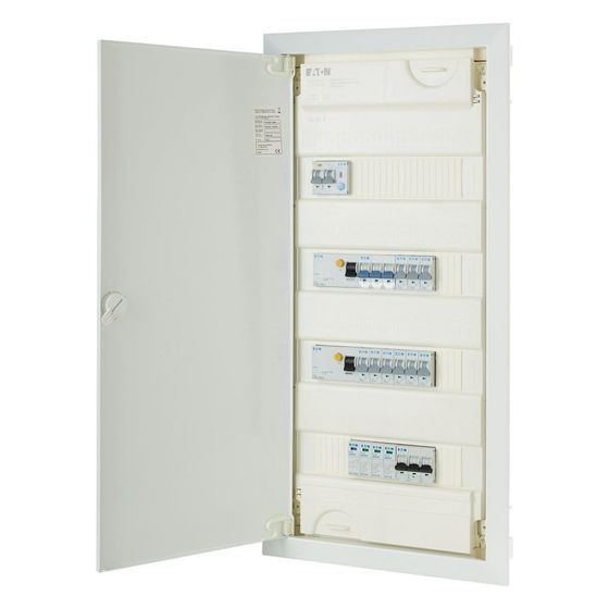 Eaton Installationsverteiler KLV-PW-48-2PXL-2PXF-9PLI-1AFDD, 4-reihig, Unterputz, Kunststoff/Stahlblech, Weiß