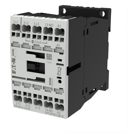 Eaton Leistungsschütz DILM DILM12-10(24VDC)-PI, 3-polig 5,5kW 24V DC, Push-in Klemmen