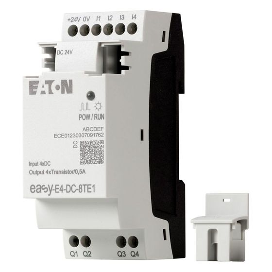 Eaton Ein-/Ausgangserweiterung easyE4 EASY-E4-DC-8TE1, 24V DC, 4 Relais, Schraubklemme