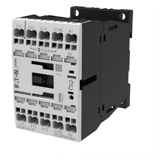 Eaton Leistungsschütz DILM DILM7-10(24VDC)-PI, 3kW, 24V DC, Push-in-Klemmen