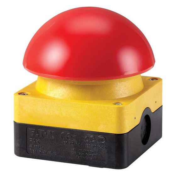 Eaton Fuß-Grobhandtaster FAK FAK-R/V/KC01/IY, 60 N, 1 Öffner, IP67/IP69K, Schwarz/Gelb