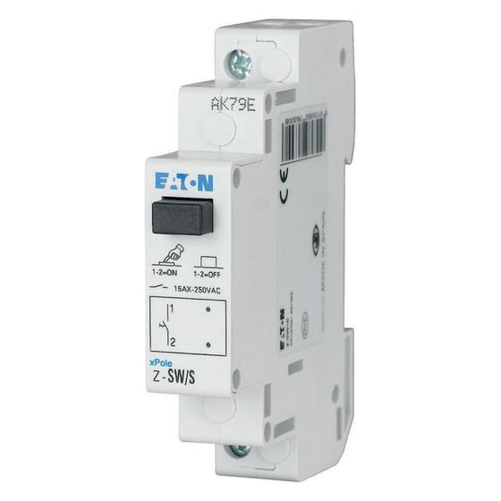 Eaton Steuerschalter xPole Z-SW/S, 16A 250V, 1-polig, 70x17,5x80mm, IP40, Schwarz