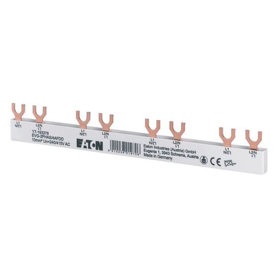 Eaton Phasenschiene EVG-2PHAS/4AFDD, 10mm2, 192x9,5x27,1mm, Isoliert