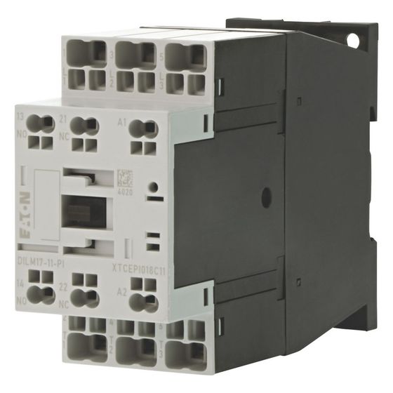 Eaton Leistungsschütz DILM17-11, 3-polig, 8,3kW, 230V 50Hz, 240V 60Hz, 1S 1Ö, Push-in Klemmen, 85x45x115mm