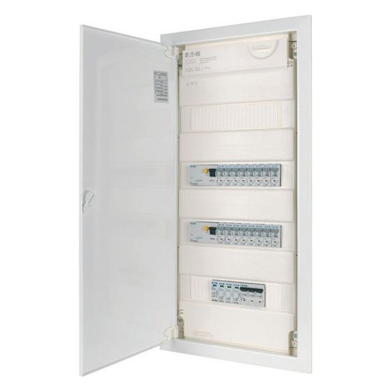 Eaton Kleinverteiler xComfort KLV KLV-PW-48-1PXL-1SPD-2PXF-16PLI, 4-reihig, Kunststoff/Stahlblech, Weiß