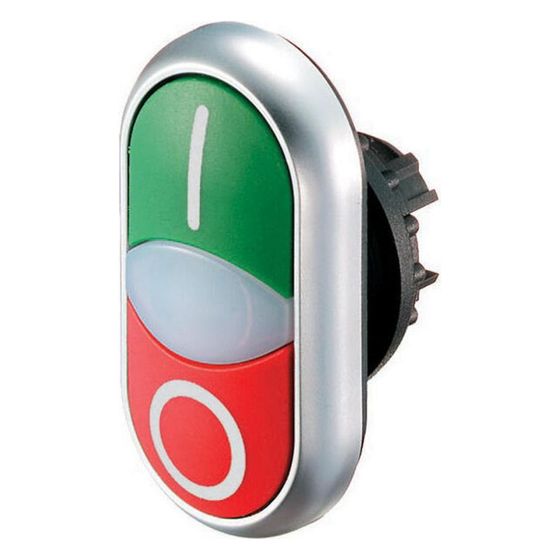 Eaton Doppeldrucktaste RMQ-Titan M22-DDL-GR-X1/X0, 22,5mm, Kunststoff, Titan, Grün/Rot