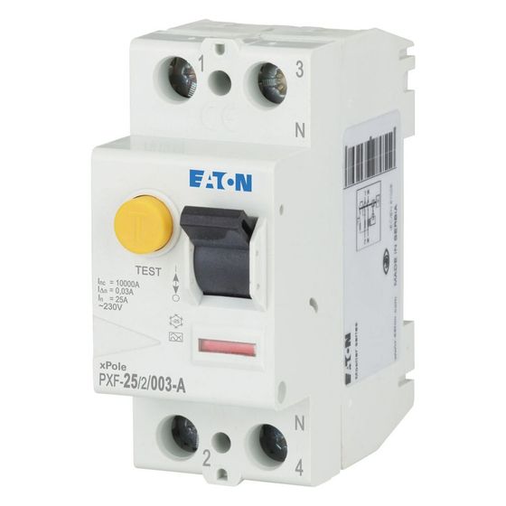 Eaton Fehlerstromschutzschalter xPole PXF-25/2/003-A, 25A, 2-polig, 30mA, Typ A, Grau