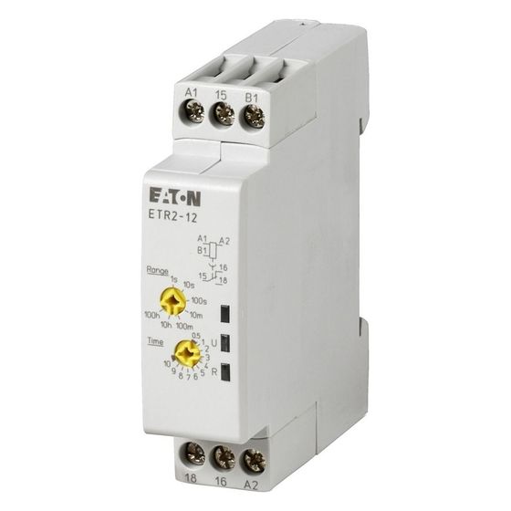 Eaton Zeitrelais ETR2 ETR2-12, 0,05s-100h, 24-240V AC, 24-48V DC, 70x17,5x63mm