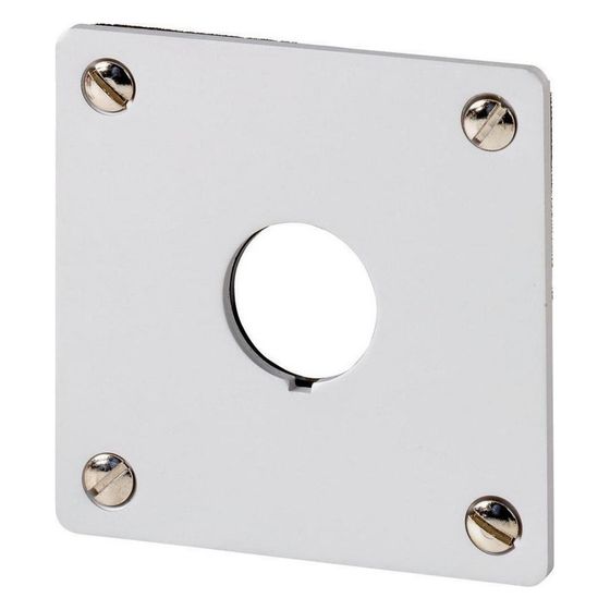 Eaton Einbauplatte M22-E1, 72x72x3mm, Aluminium, Grau