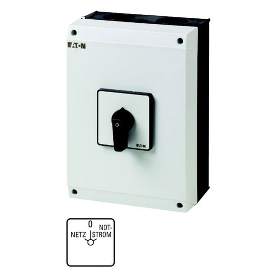 Eaton Umschalter T5 T5-4-8902/I5, 100A, 4 Baueinheiten, IP65, Kunststoff, Schwarz