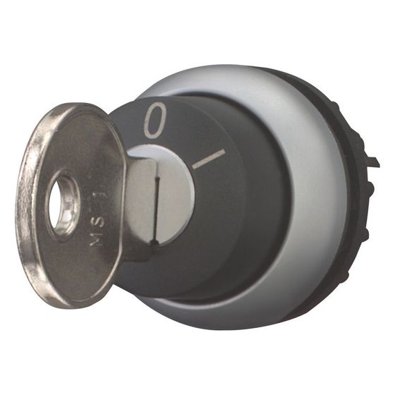 Eaton Schlüsseltaster M22-WS, 22,5mm, Kunststoff, Titan, Schwarz