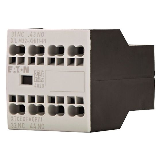 Eaton Hilfsschalterbaustein DILM DILM32-XHI11-PI, 2-polig, 16A, 1S, 1Ö, Frontbefestigung, Push-in-Klemmen