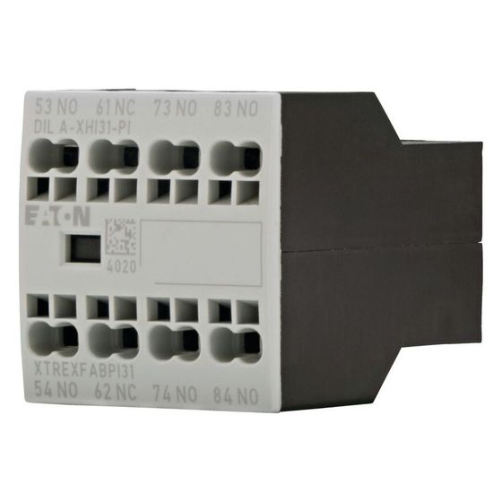 Eaton Hilfsschalterbaustein DILA DILA-XHI31-PI, 4-polig 16A 3S 1Ö, Frontbefestigung, Push-in-Klemmen