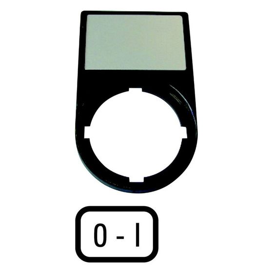 Eaton Tastenzusatzschildträger M22 series M22S-ST-X89, 30x50x4mm, 22mm, Schwarz