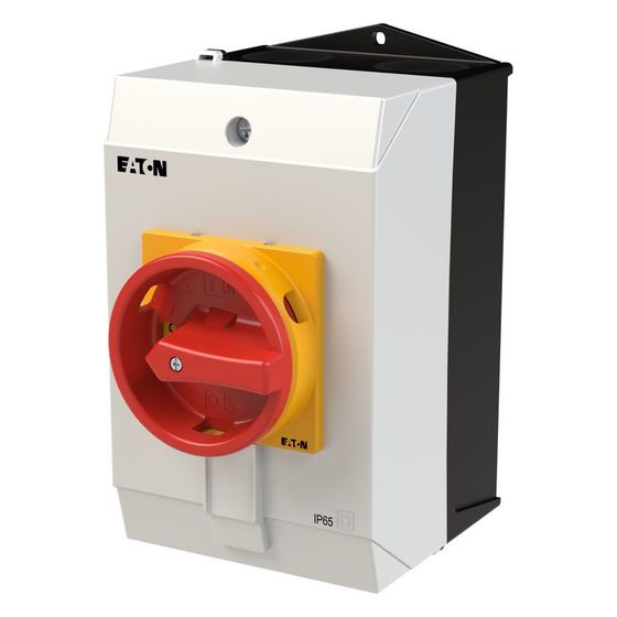 Eaton Hauptschalter T3 T3-4-15682/I2/SVB, 32 A, 6-polig, 15 kW, 135x100x181mm, Kunststoff, Grau/Rot