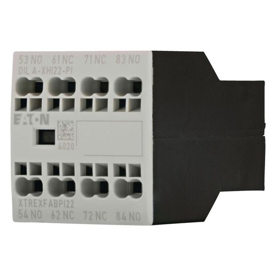 Eaton Hilfsschalterbaustein DILA DILA-XHI22-PI, 4-polig, 16A, 2S, 2Ö, Frontbefestigung, Push-in-Klemmen