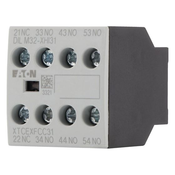 Eaton Hilfsschalterbaustein DILM DILM32-XHI31, 4-polig, 3 S, 1 Ö, Frontbefestigung, Schraubklemmen
