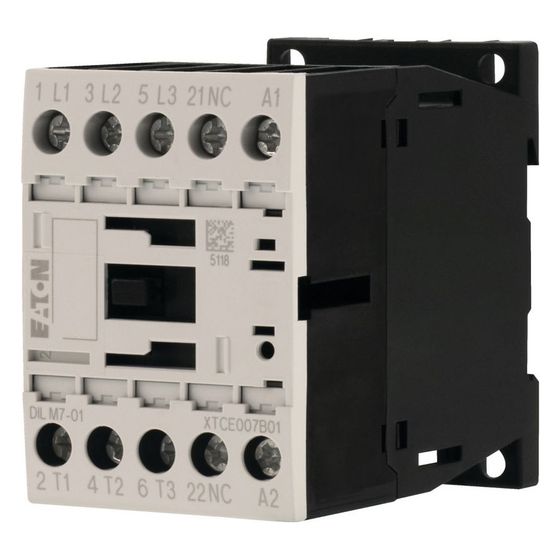 Eaton Leistungsschütz DILM7-01, 3-polig, 3kW, 230V 50Hz, 240V 60Hz, 1 Ö, Schraubklemmen