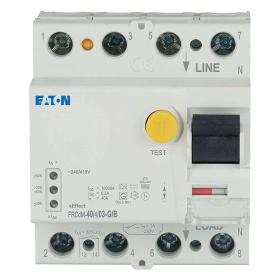 Eaton Fehlerstromschutzschalter xEffect FRCdM-40/4/03-G/B, 40A, 4-polig, 300mA, 4 TE
