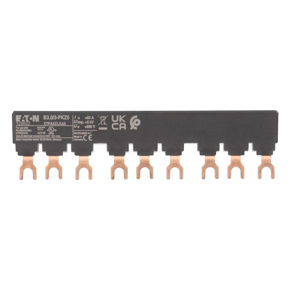 Eaton Drehstromschienenblock B3 B3.0/3-PKZ0, 3-polig, 135mm, Schwarz... EATON-232289 4015082322892 (Abb. 2)