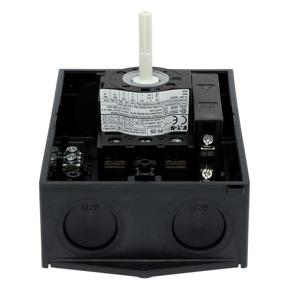 Eaton Hauptschalter P1 P1-25/I2/SVB-SW/HI11, 25A, 13kW, 3-polig, 180x100x115mm, Schwarz... EATON-207295 4015082072957 (Abb. 5)