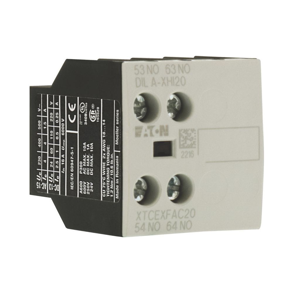Eaton Hilfsschalterbaustein DILA DILA-XHI20, 2-polig, 38x36x45mm, Schraubklemmen... EATON-276422 4015082764227 (Abb. 6)