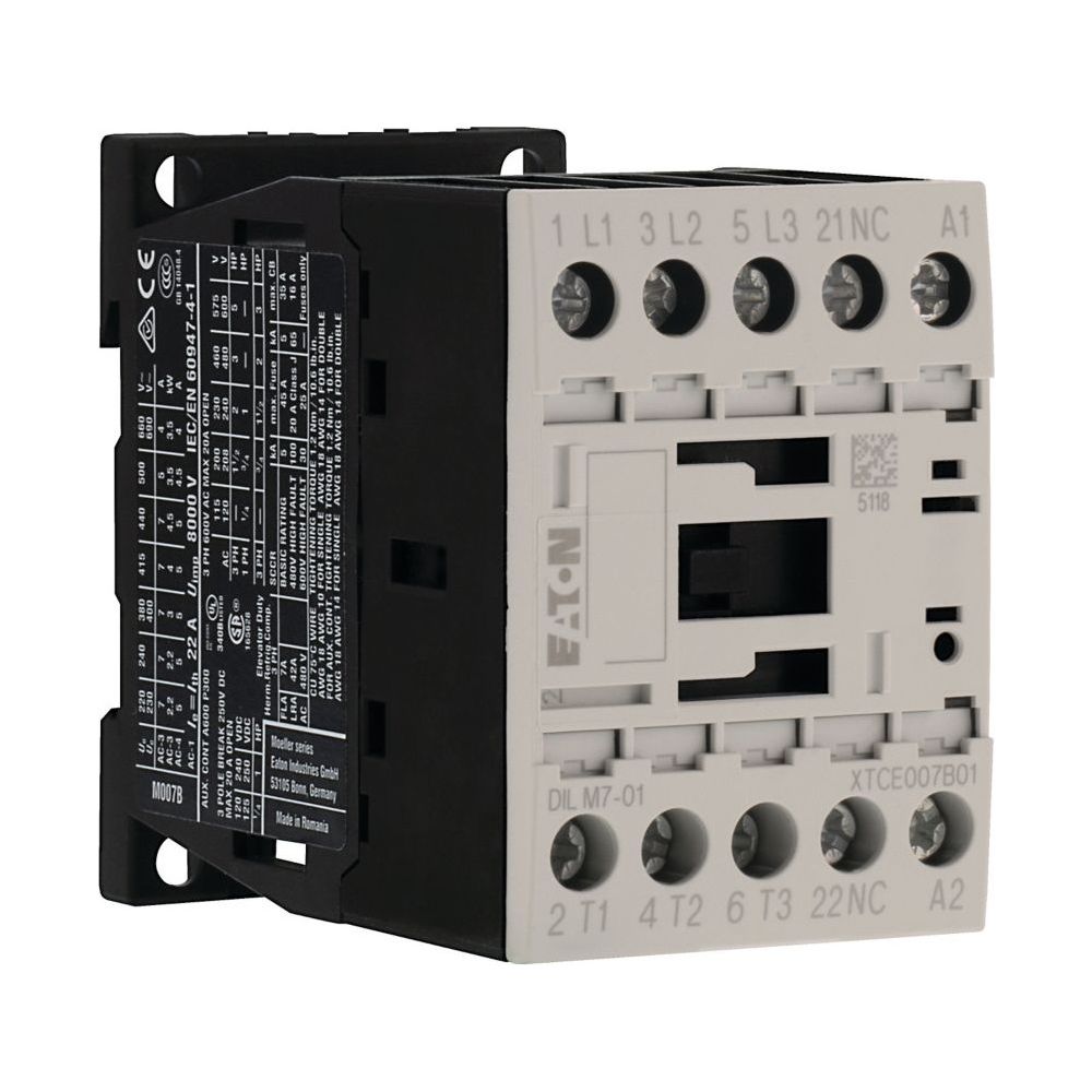 Eaton Leistungsschütz DILM DILM7-01(24VDC), 3kW, 24V DC, 1 Öffner, Schraubklemmen... EATON-276600 4015082766009 (Abb. 3)